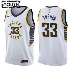 Camiseta Niños Indiana Pacers Myles Turner 33 2022-23 Nike Association Edition Blanco Swingman